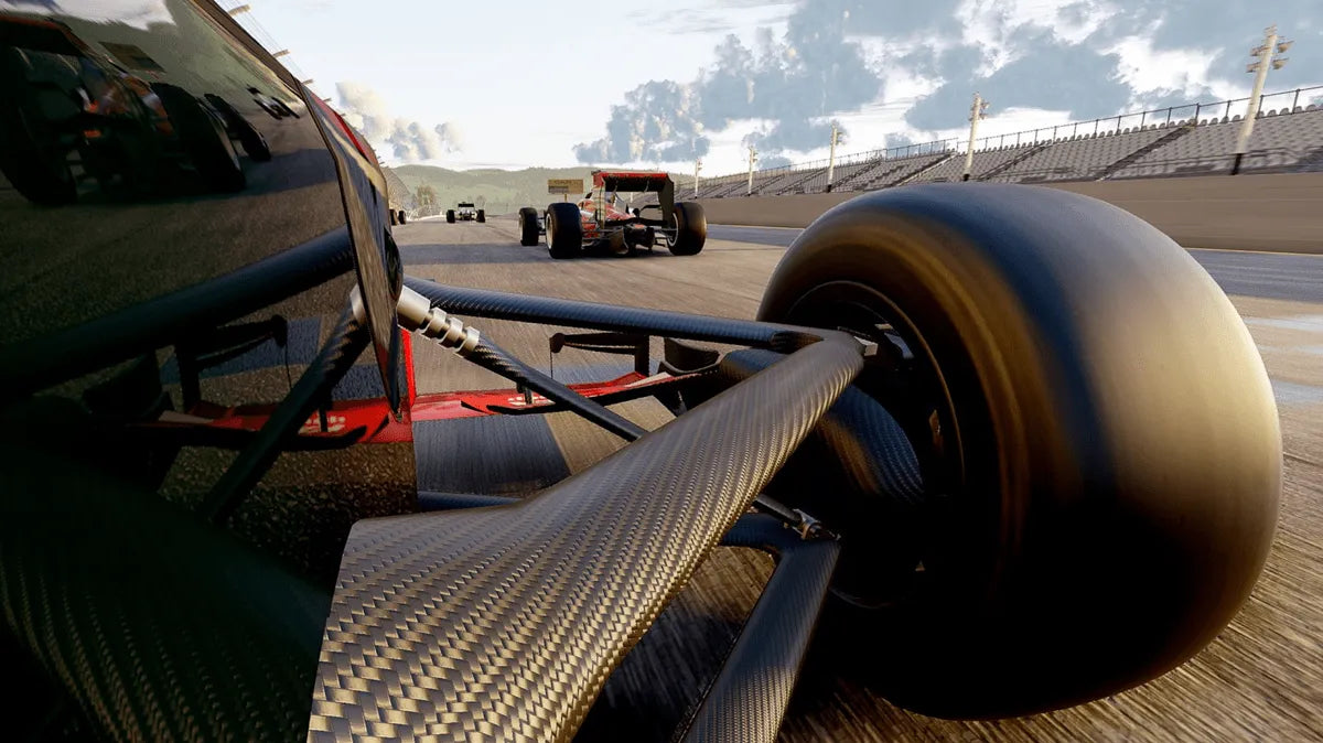 Formula F1 car with carbon fiber chassis