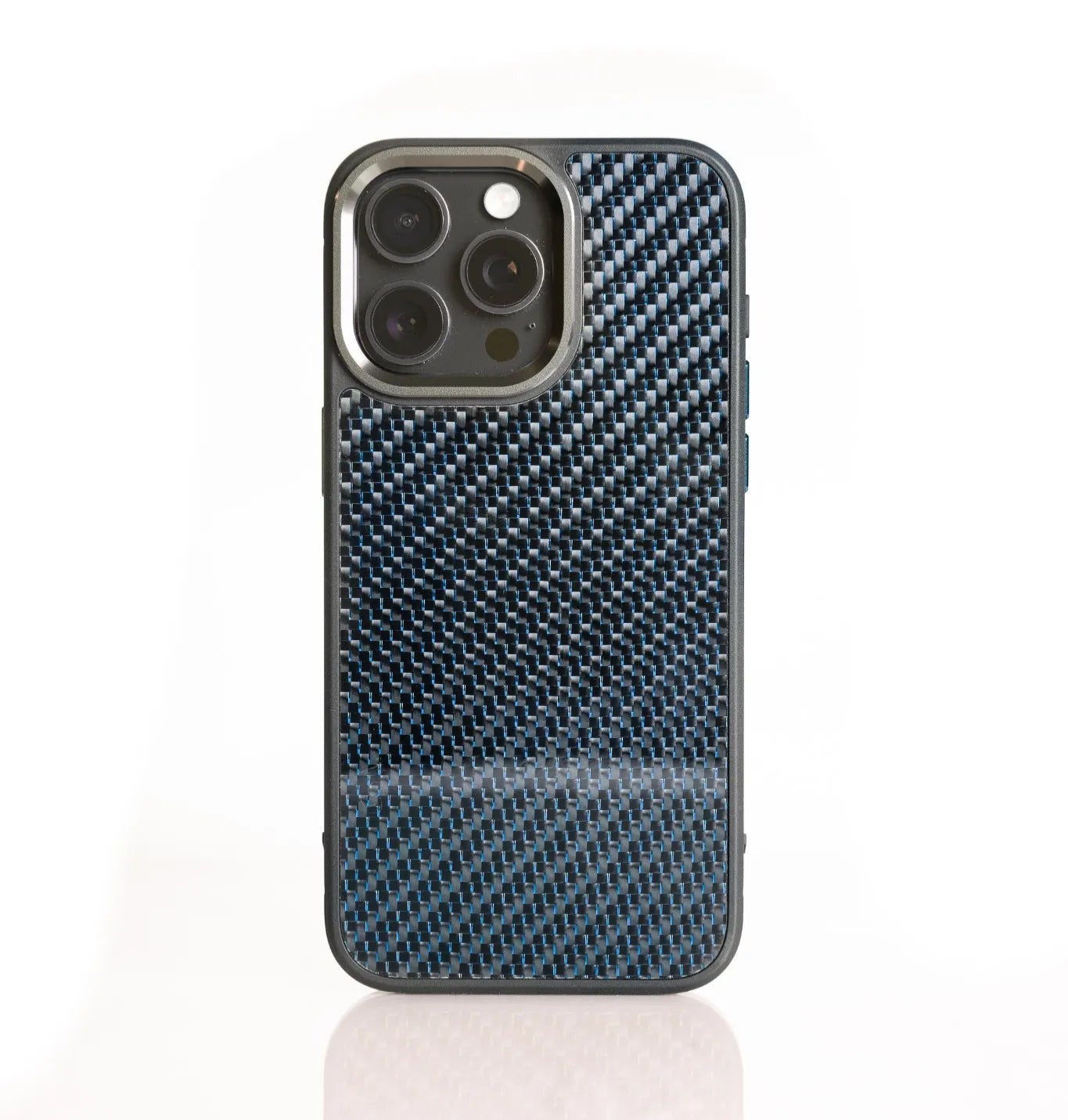 iphone blue carbon fiber phone case magsafe