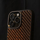 Carbon fiber phone case with metal camera protection
